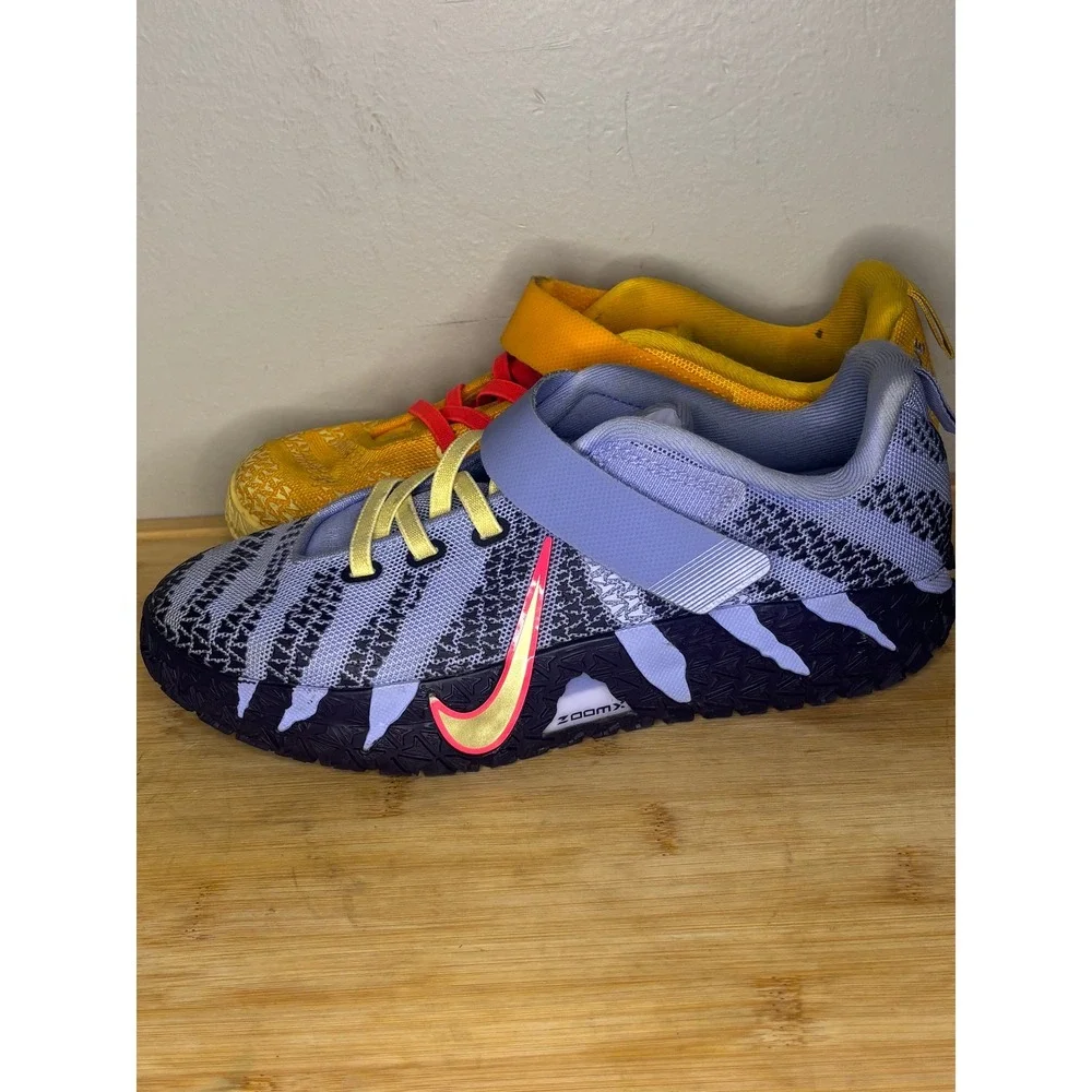 Nike Ja 1 Mismatched Yellow Purple Kids Basketball Shoes FB8977-400
